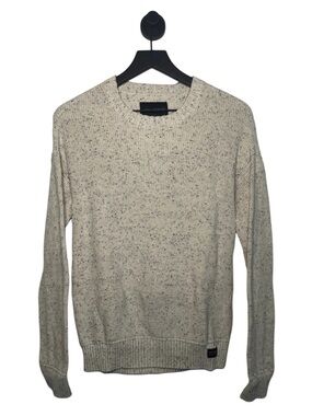 Hollister Men's Speckled Crewneck Sweater in Cream